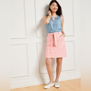 LINEN A-LINE SKIRT - TAILORED STRIPE